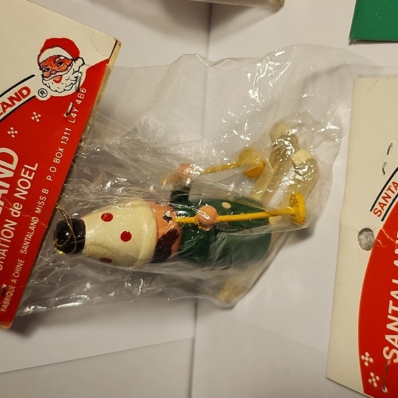 Vintage Wooden Christmas Ornaments,  Santaland - Picture 3 of 5